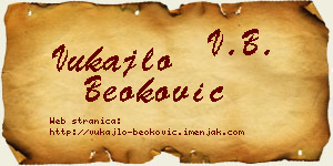 Vukajlo Beoković vizit kartica